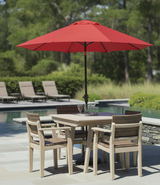 FREE 9' Market Umbrella With Purchase Of Seaside Casual 5 Piece Dining Collection