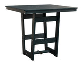 Berlin Gardens Hudson Bar Height 40" x 40" Square Table with Hammered Top