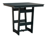 Berlin Gardens Hudson Bar Height 40" x 40" Square Table with Hammered Top