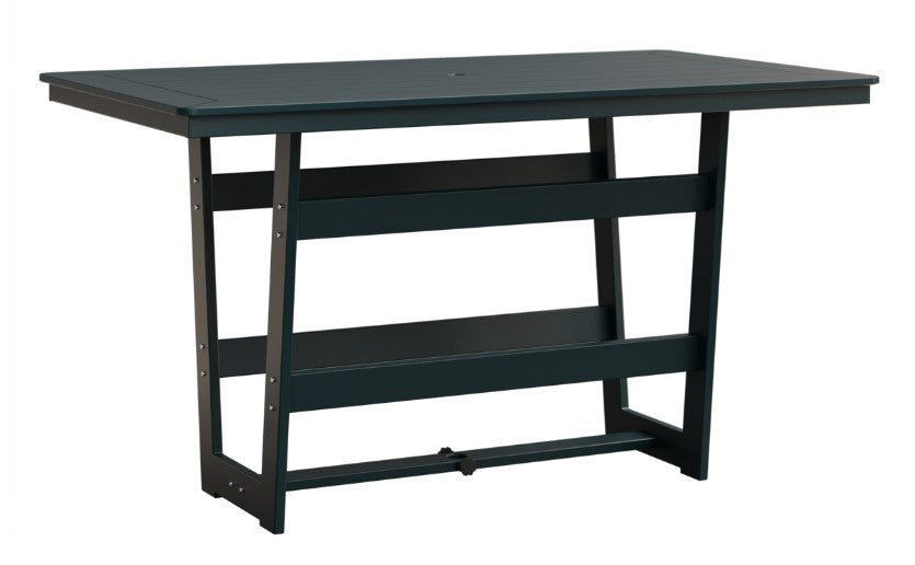 Berlin Gardens Hudson Bar Height 40" x 70" Rectangle Table with Hammered Top