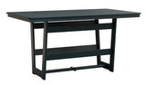 Berlin Gardens Hudson Counter Height 40" x 70" Rectangle Table with Hammered Top