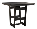 Berlin Gardens Hudson Counter Height 40" x 40" Square Table with Hammered Top