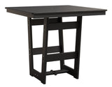 Berlin Gardens Hudson Bar Height 40" x 40" Square Table with Hammered Top