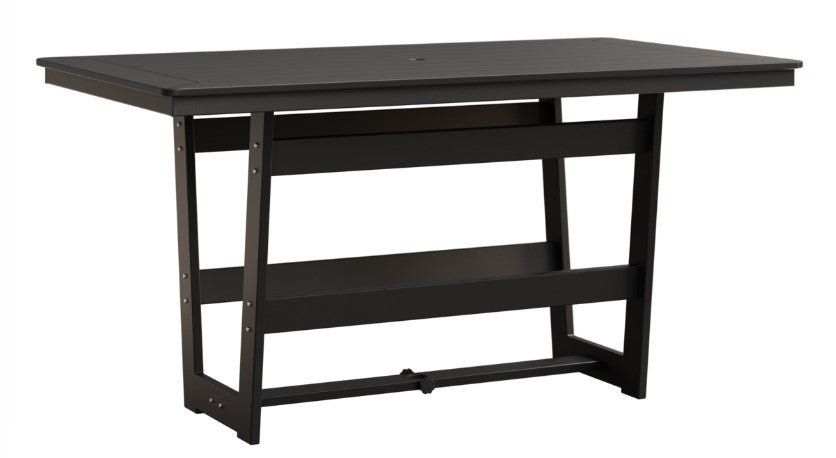 Berlin Gardens Hudson Counter Height 40" x 70" Rectangle Table with Hammered Top