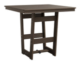 Berlin Gardens Hudson Counter Height 40" x 40" Square Table with Hammered Top