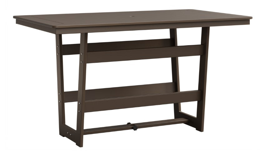Berlin Gardens Hudson Bar Height 40" x 70" Rectangle Table with Hammered Top