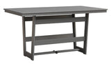 Berlin Gardens Hudson Counter Height 40" x 70" Rectangle Table with Hammered Top