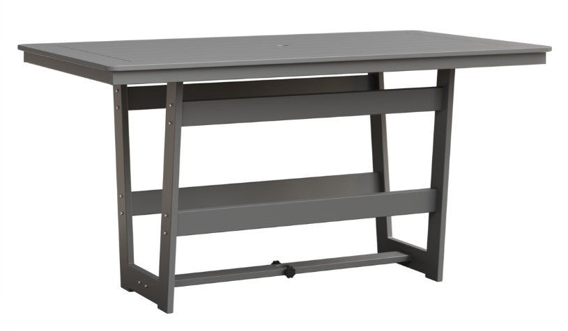 Berlin Gardens Hudson Counter Height 40" x 70" Rectangle Table with Hammered Top