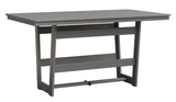 Berlin Gardens Hudson Counter Height 40" x 70" Rectangle Table with Hammered Top