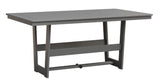 Berlin Gardens Hudson Dining Height 40" x 70" Rectangle Table with Hammered Top