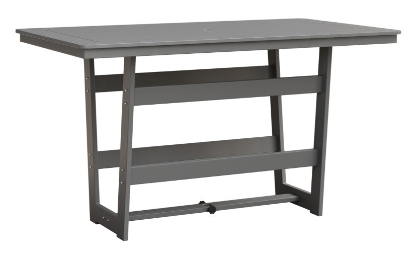 Berlin Gardens Hudson Bar Height 40" x 70" Rectangle Table with Hammered Top