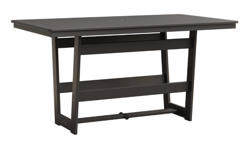 Berlin Gardens Hudson Counter Height 40" x 70" Rectangle Table with Hammered Top