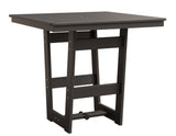 Berlin Gardens Hudson Counter Height 40" x 40" Square Table with Hammered Top