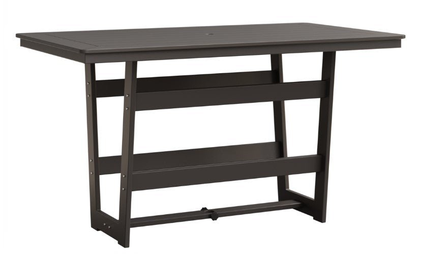 Berlin Gardens Hudson Bar Height 40" x 70" Rectangle Table with Hammered Top