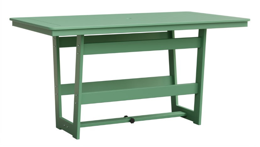 Berlin Gardens Hudson Counter Height 40" x 70" Rectangle Table with Hammered Top
