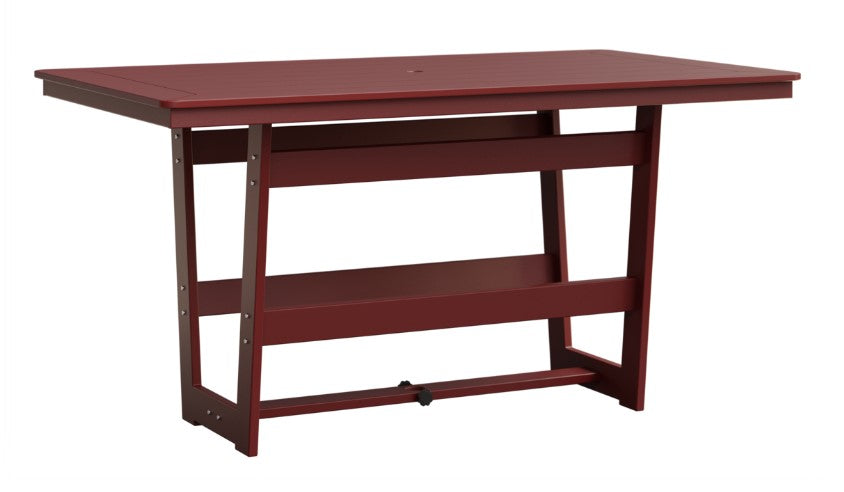 Berlin Gardens Hudson Counter Height 40" x 70" Rectangle Table with Hammered Top