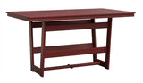 Berlin Gardens Hudson Counter Height 40" x 70" Rectangle Table with Hammered Top