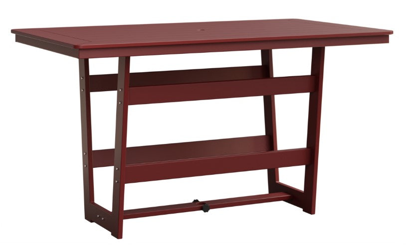 Berlin Gardens Hudson Bar Height 40" x 70" Rectangle Table with Hammered Top