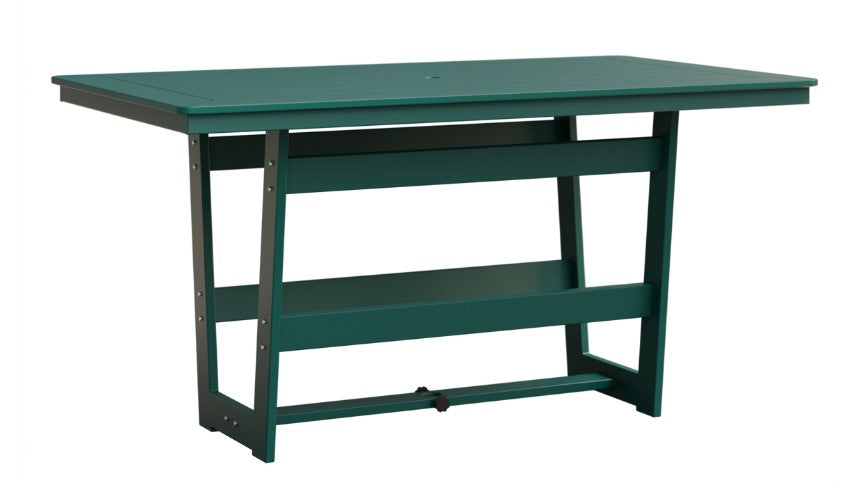 Berlin Gardens Hudson Counter Height 40" x 70" Rectangle Table with Hammered Top