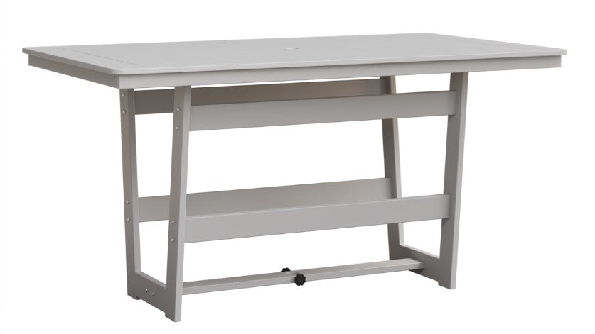 Berlin Gardens Hudson Counter Height 40" x 70" Rectangle Table with Hammered Top