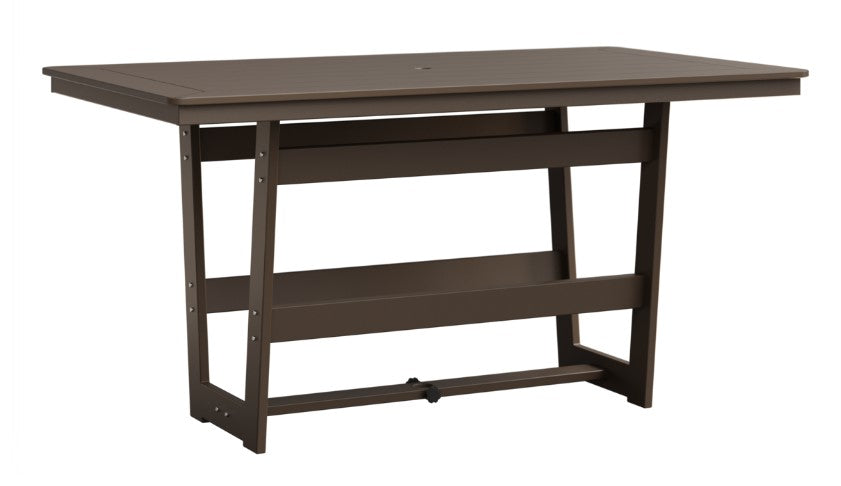 Berlin Gardens Hudson Counter Height 40" x 70" Rectangle Table with Hammered Top