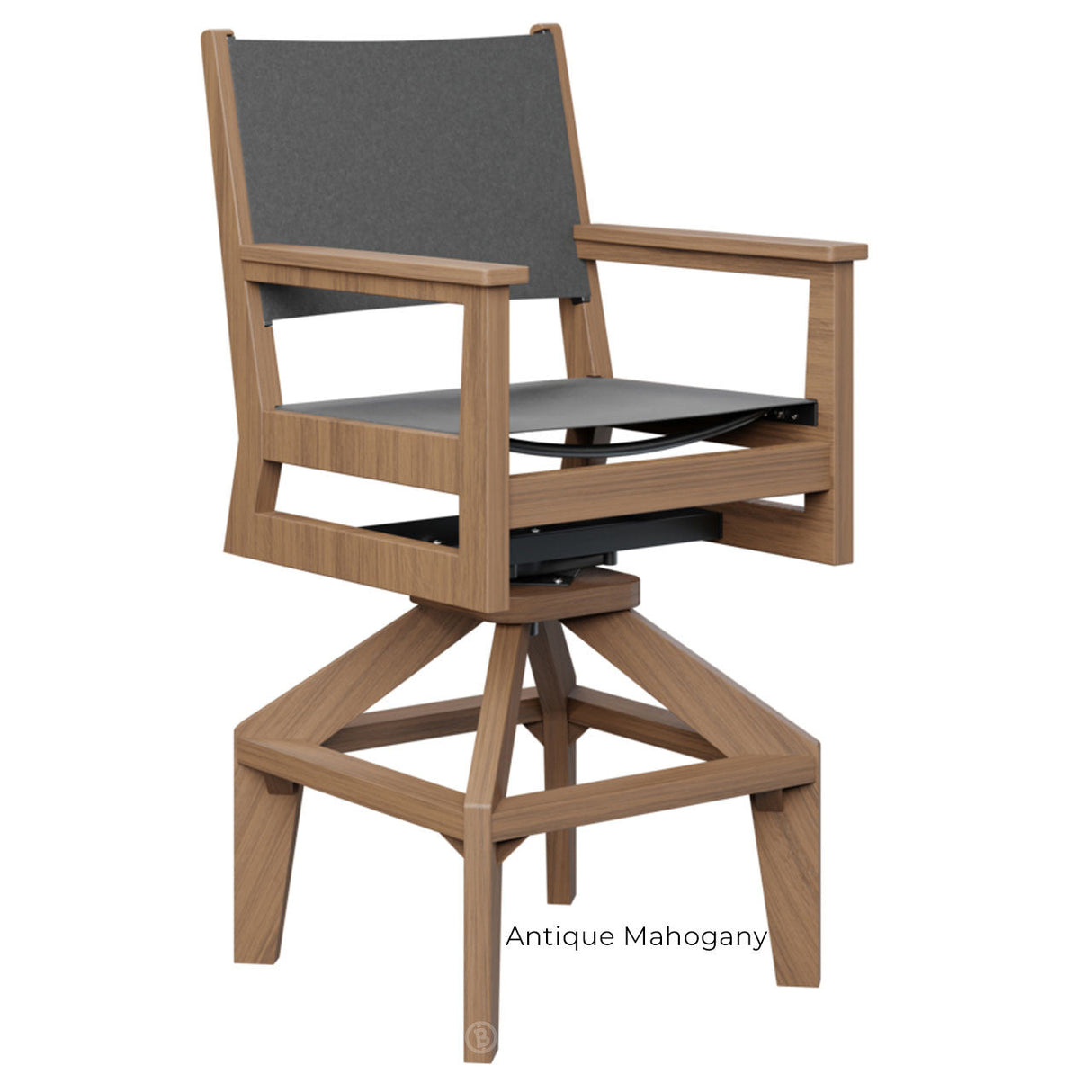 Berlin Gardens Mayhew Sling Swivel Bar Chair