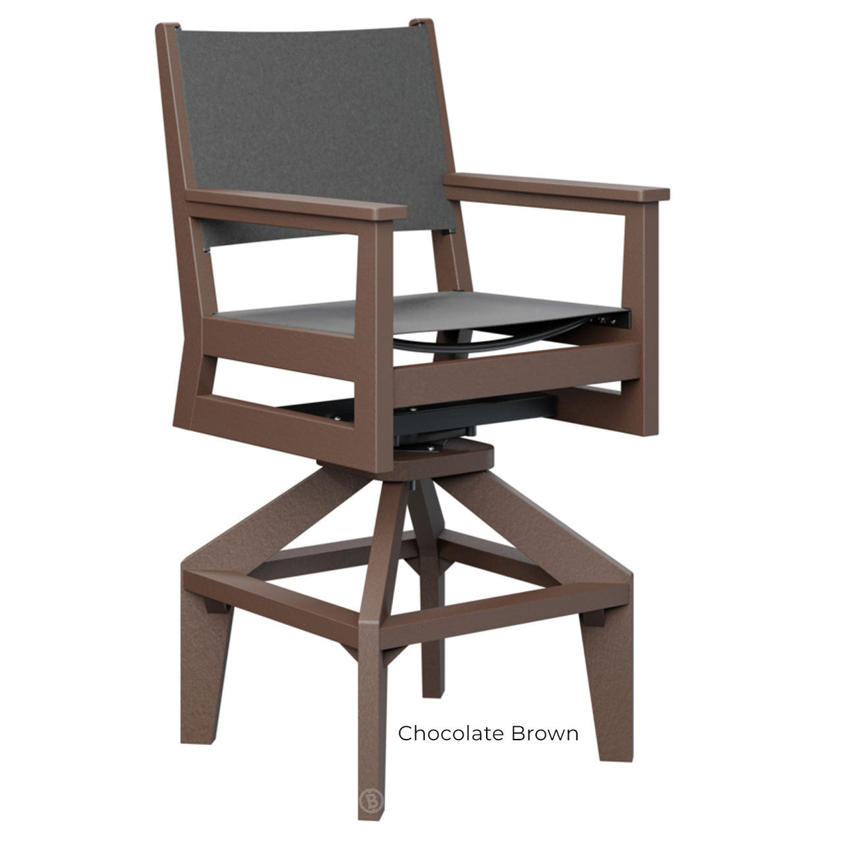 Berlin Gardens Mayhew Sling Swivel Bar Chair