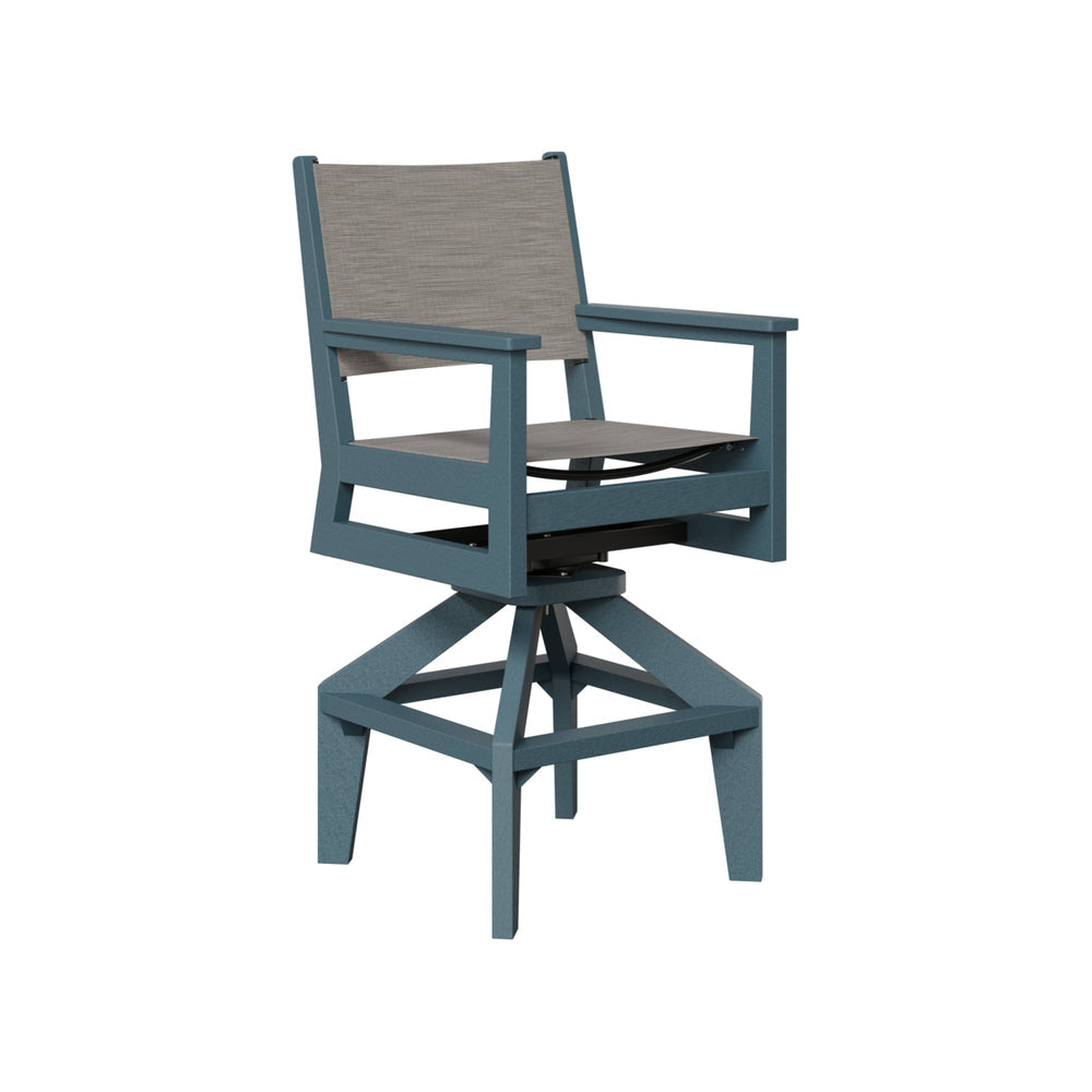 Berlin Gardens Mayhew Sling Swivel Bar Chair