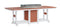 Berlin Gardens Garden Classic Standard Top 44" x 96" Rectangular Fire Counter Table