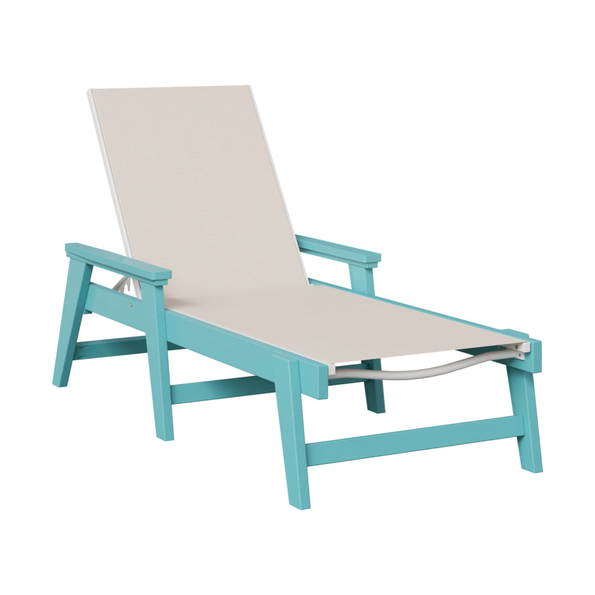 Berlin Gardens Mayhew Padded Sling Chaise Lounge with Arms