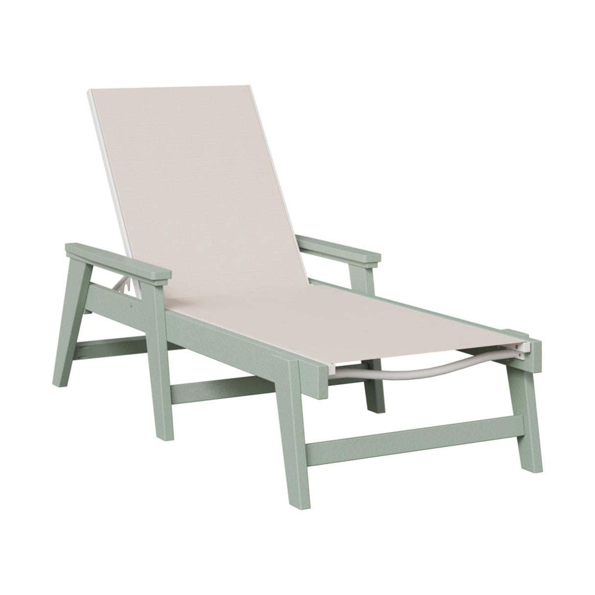 Berlin Gardens Mayhew Padded Sling Chaise Lounge with Arms