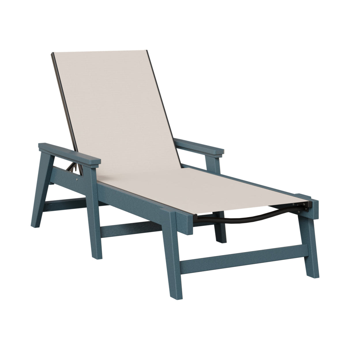 Berlin Gardens Mayhew Padded Sling Chaise Lounge with Arms