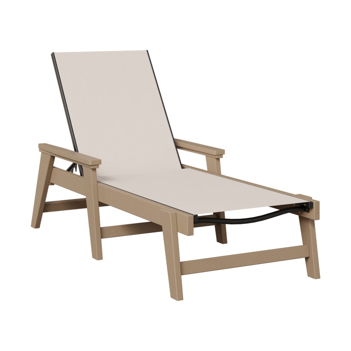 Berlin Gardens Mayhew Padded Sling Chaise Lounge with Arms