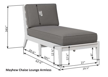 Berlin Gardens Mayhew Armless Chaise Lounge