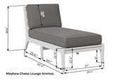 Berlin Gardens Mayhew Armless Chaise Lounge