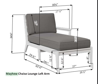 Berlin Gardens Mayhew Left Arm Chaise Lounge