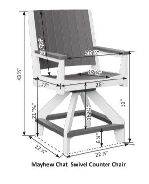 Berlin Gardens Mayhew Chat Swivel Counter Chair