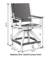 Berlin Gardens Mayhew Chat Swivel Counter Chair