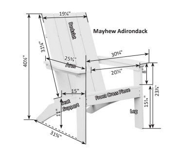 Berlin Gardens Mayhew Stationary Adirondack Chair