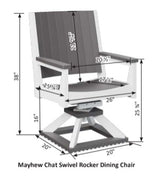 Berlin Gardens Mayhew Chat Swivel Rocker Dining Chair