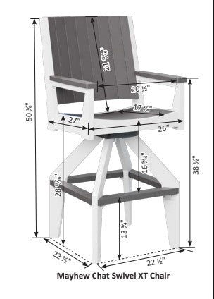 Berlin Gardens Mayhew Chat Swivel Bar XT Chair
