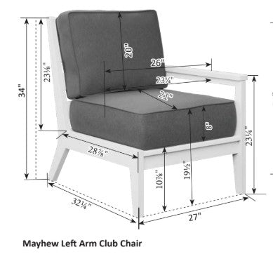 Berlin Gardens Mayhew Left Arm Club Chair