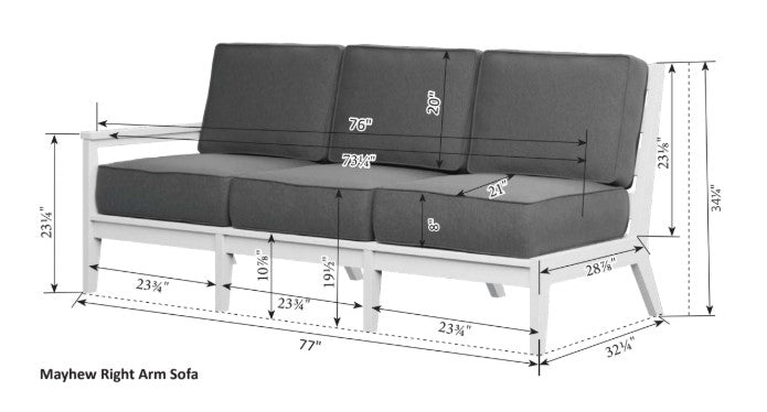 Berlin Gardens Mayhew Right Arm Sofa