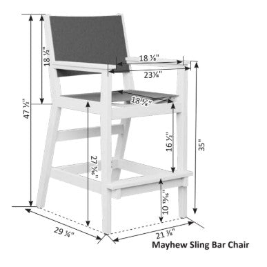 Berlin Gardens Mayhew Sling Bar Arm Chair