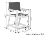 Berlin Gardens Mayhew Sling Counter Arm Chair