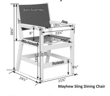 Berlin Gardens Mayhew Sling Dining Arm Chair