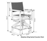 Berlin Gardens Mayhew Sling Swivel Counter Chair