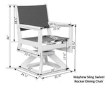 Berlin Gardens Mayhew Sling Swivel Rocker Dining