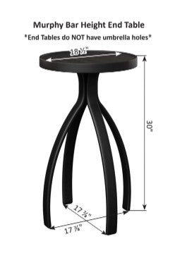 Berlin Gardens Murphy Aluminum Bar End Table