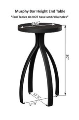 Berlin Gardens Murphy Aluminum Bar End Table